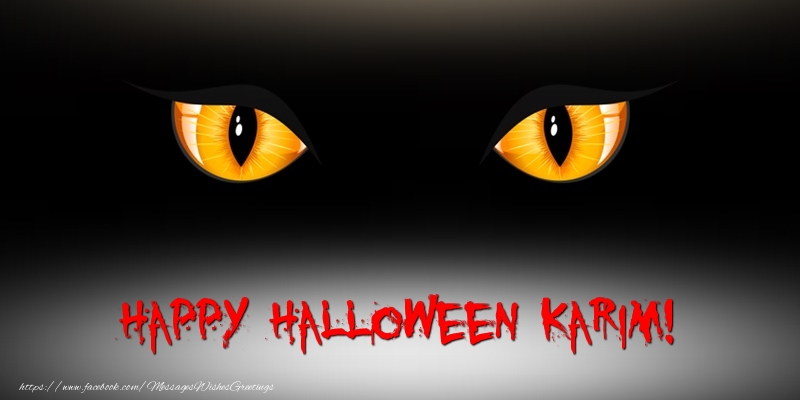 Greetings Cards for Halloween - Happy Halloween Karim!