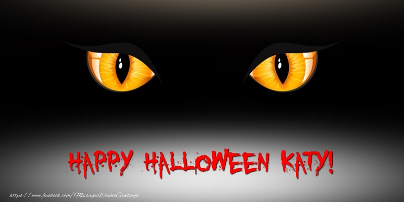 Greetings Cards for Halloween - Happy Halloween Katy!