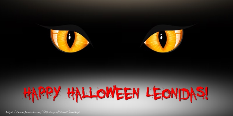 Greetings Cards for Halloween - Happy Halloween Leonidas!