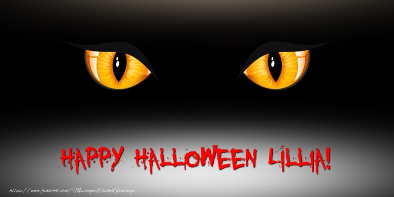 Greetings Cards for Halloween - Happy Halloween Lillia!