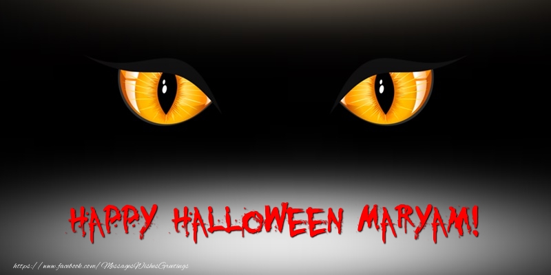 Greetings Cards for Halloween - Happy Halloween Maryam!