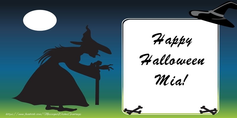 Greetings Cards for Halloween - Happy Halloween Mia!