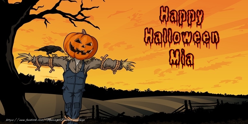 Greetings Cards for Halloween - Happy Halloween Mia