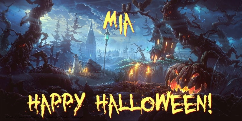 Greetings Cards for Halloween - Mia Happy Halloween!