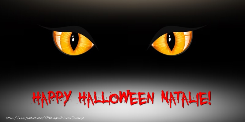 Greetings Cards for Halloween - Happy Halloween Natalie!