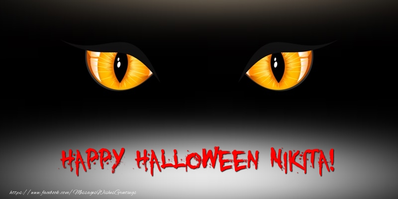 Greetings Cards for Halloween - Happy Halloween Nikita!