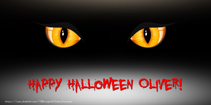 Greetings Cards for Halloween - Happy Halloween Oliver!