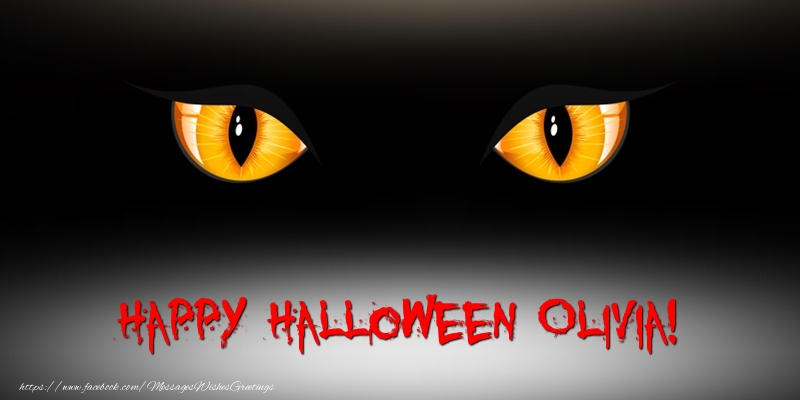 Greetings Cards for Halloween - Happy Halloween Olivia!