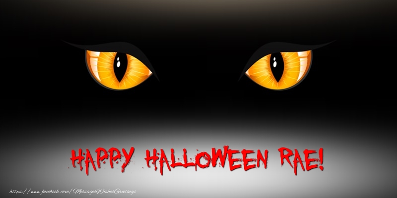Greetings Cards for Halloween - Happy Halloween Rae!