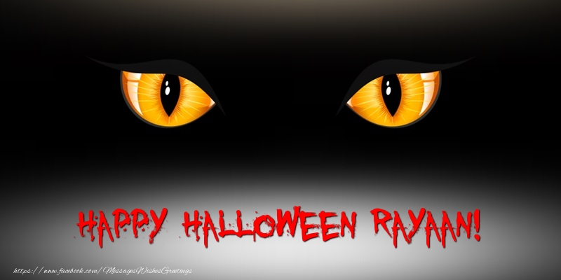 Greetings Cards for Halloween - Happy Halloween Rayaan!
