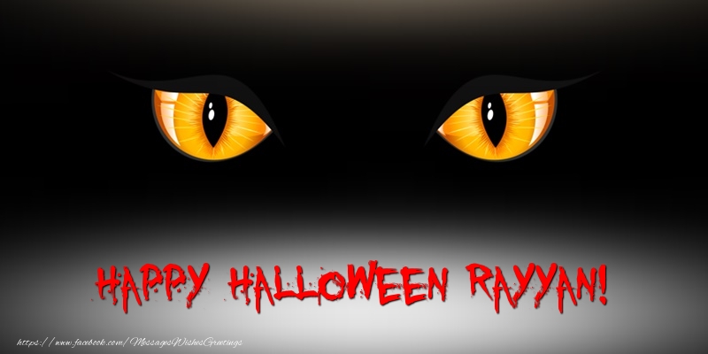 Greetings Cards for Halloween - Happy Halloween Rayyan!