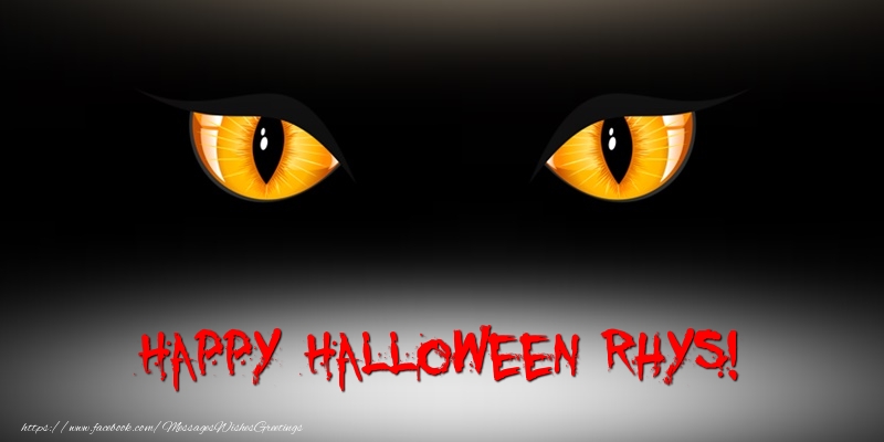 Greetings Cards for Halloween - Happy Halloween Rhys!