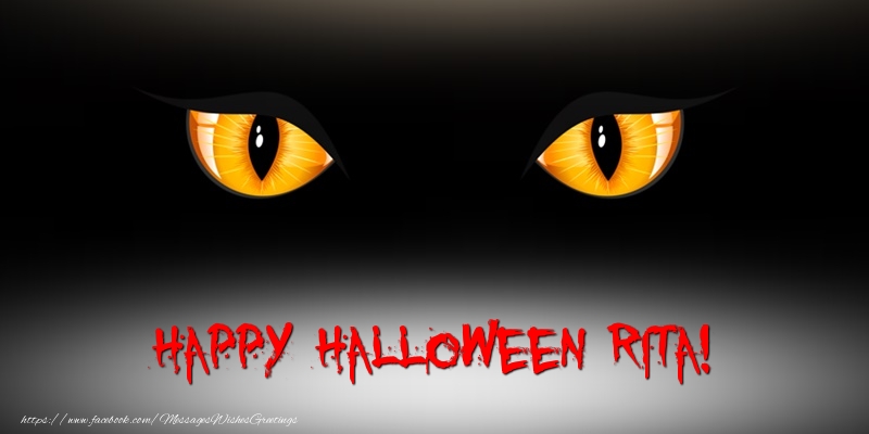Greetings Cards for Halloween - Happy Halloween Rita!