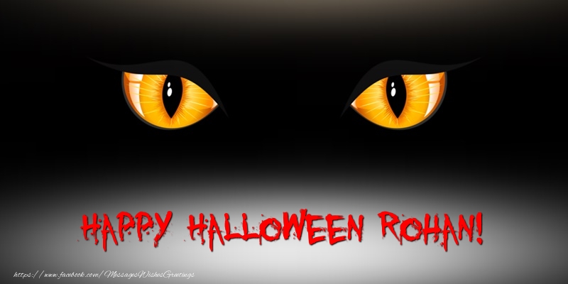 Greetings Cards for Halloween - Happy Halloween Rohan!