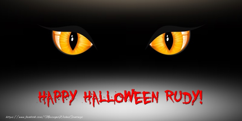 Greetings Cards for Halloween - Happy Halloween Rudy!
