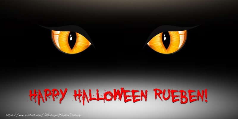 Greetings Cards for Halloween - Happy Halloween Rueben!
