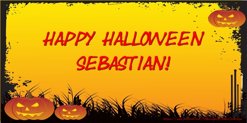 Greetings Cards for Halloween - Happy Halloween Sebastian!