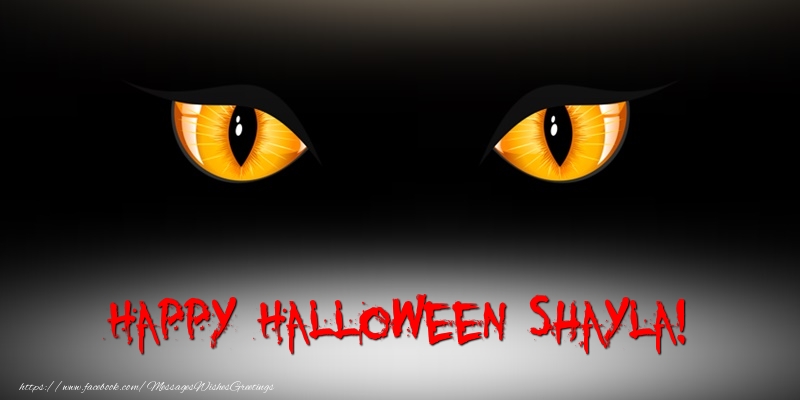 Greetings Cards for Halloween - Happy Halloween Shayla!