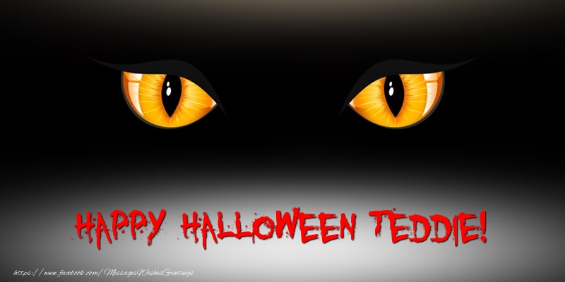 Greetings Cards for Halloween - Happy Halloween Teddie!