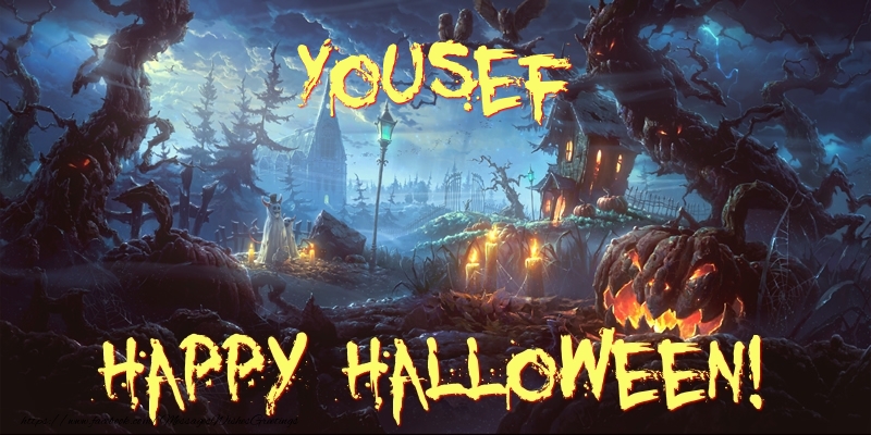 Greetings Cards for Halloween - Yousef Happy Halloween!
