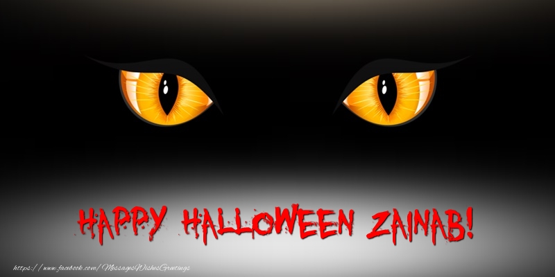 Greetings Cards for Halloween - Happy Halloween Zainab!