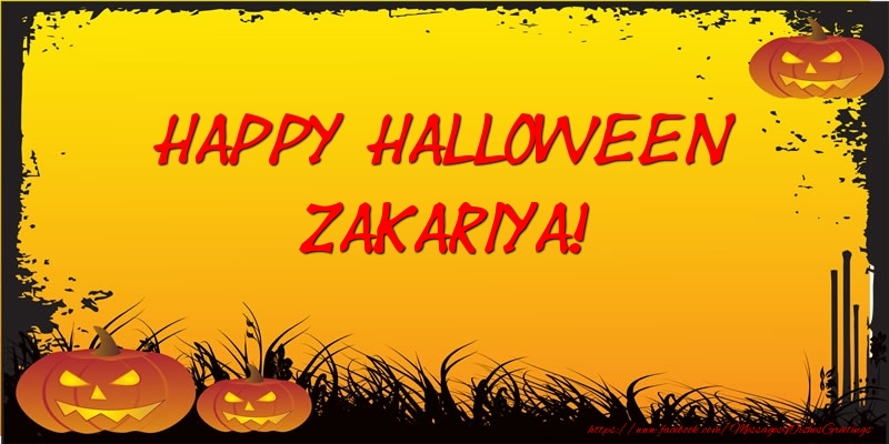 Greetings Cards for Halloween - Happy Halloween Zakariya!