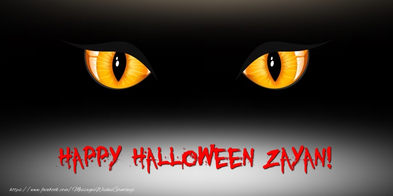 Greetings Cards for Halloween - Happy Halloween Zayan!