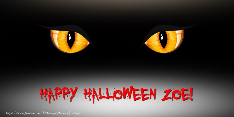 Greetings Cards for Halloween - Happy Halloween Zoe!