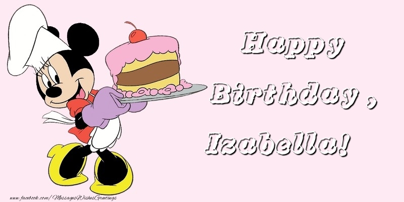 Greetings Cards for kids - Happy Birthday, Izabella