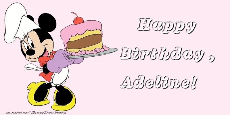 Greetings Cards for kids - Animation & Cake | Happy Birthday, Adeline