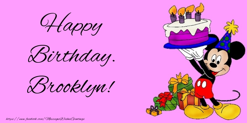 Greetings Cards for kids - Animation & Cake | Happy Birthday. Brooklyn