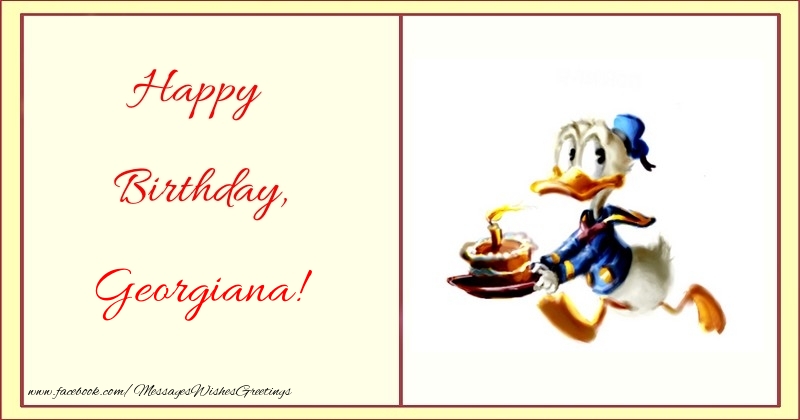  Greetings Cards for kids - Animation & Cake | Happy Birthday, Georgiana