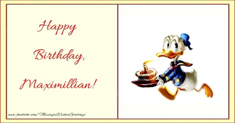 Greetings Cards for kids - Animation & Cake | Happy Birthday, Maximillian