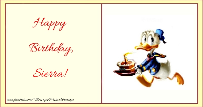 Greetings Cards for kids - Happy Birthday, Sierra