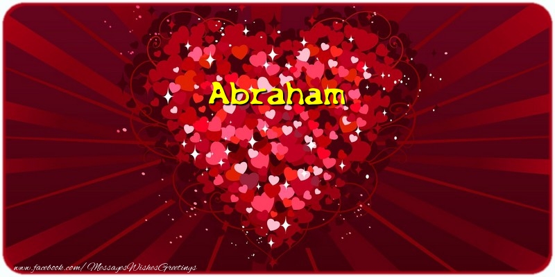 Greetings Cards for Love - Abraham