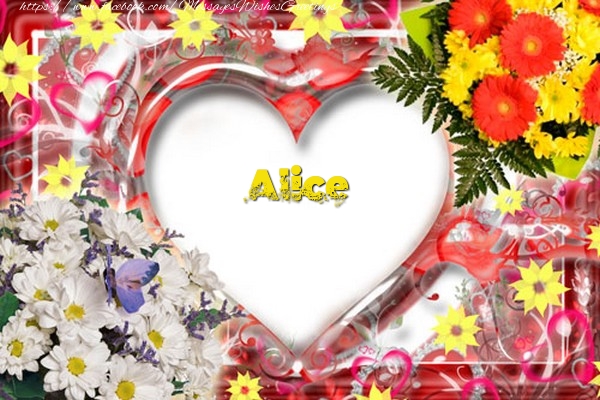 Greetings Cards for Love - Flowers & Hearts | Alice