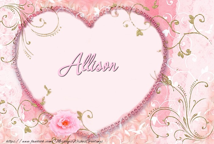 Greetings Cards for Love - Allison