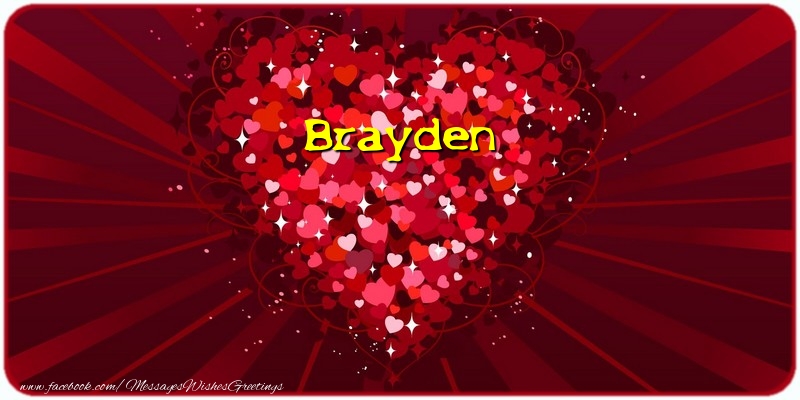 Greetings Cards for Love - Hearts | Brayden