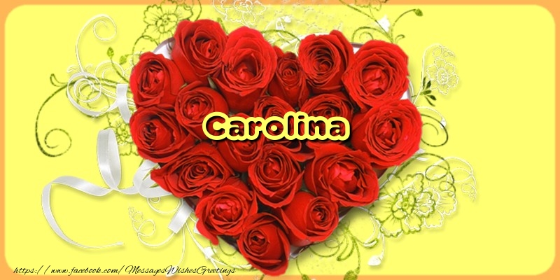 Greetings Cards for Love - Hearts & Roses | Carolina