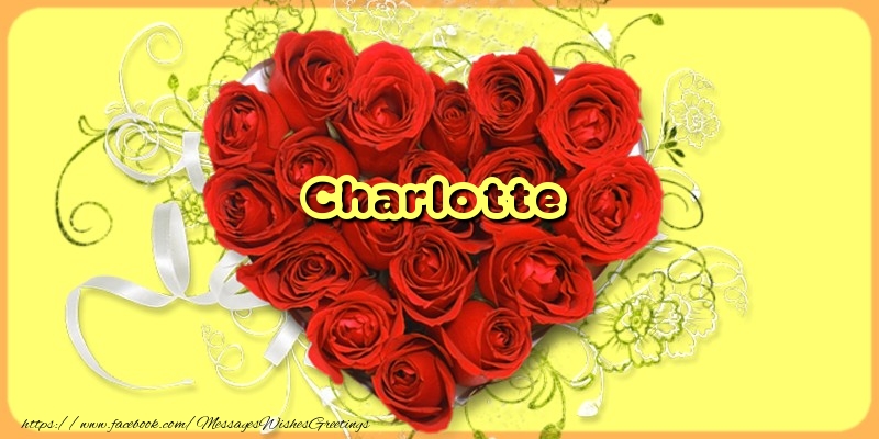 Greetings Cards for Love - Hearts & Roses | Charlotte
