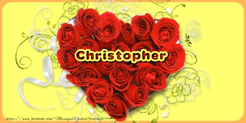 Greetings Cards for Love - Hearts & Roses | Christopher