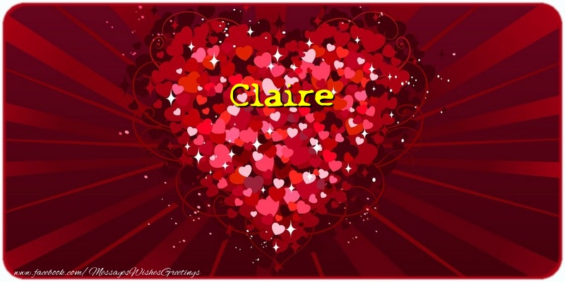 Greetings Cards for Love - Claire