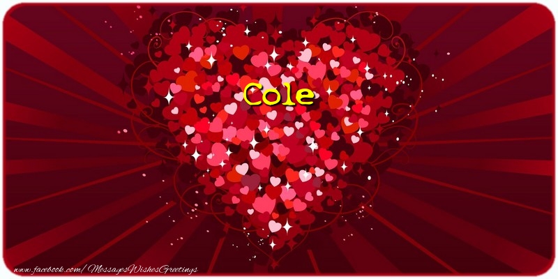 Greetings Cards for Love - Cole