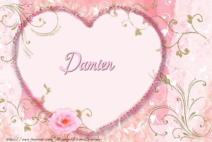 Greetings Cards for Love - Damien