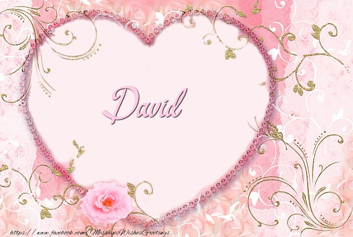 Greetings Cards for Love - Hearts | David