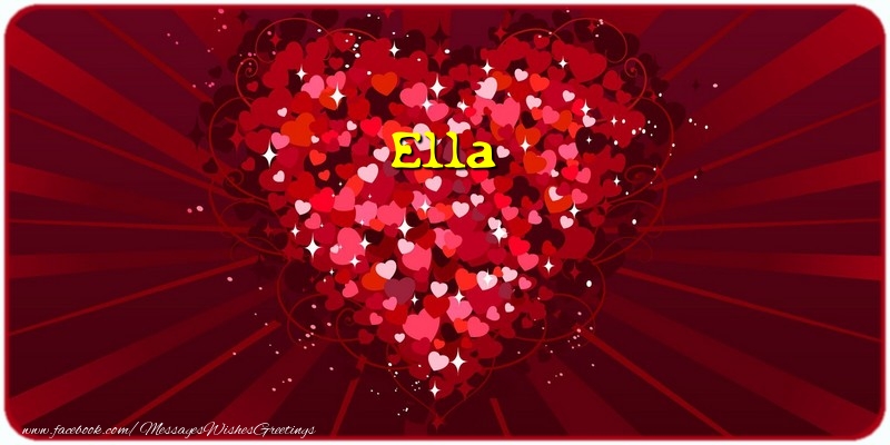 Greetings Cards for Love - Ella