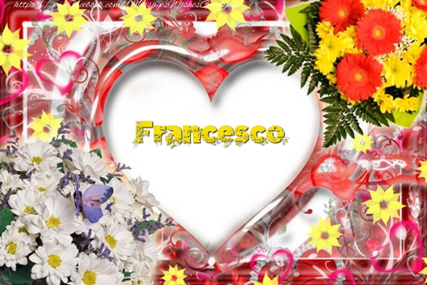 Greetings Cards for Love - Flowers & Hearts | Francesco