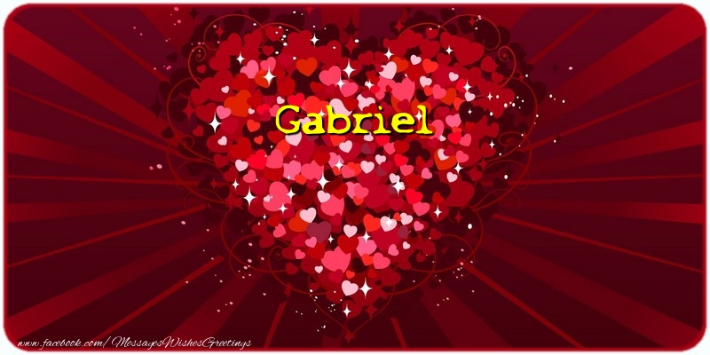 Greetings Cards for Love - Gabriel