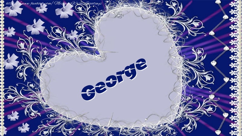 Greetings Cards for Love - Flowers & Hearts | George