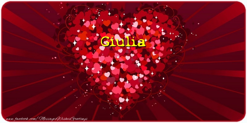 Greetings Cards for Love - Hearts | Giulia